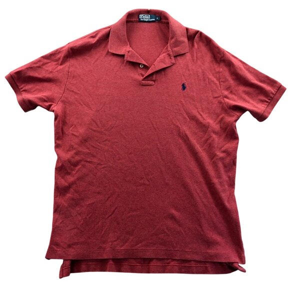 Polo Ralph Lauren Mens Polo Shirt Large Red Short Sleeve Classic Fit Casual - Picture 1 of 10